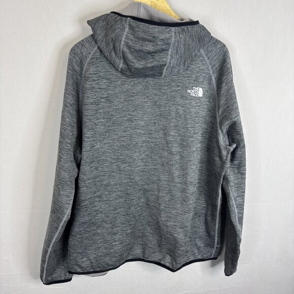 The North Face Men’s XL Full Zip Hoodie Gray Fleece Lined TNF Logo Outdoor - Picture 4 of 9